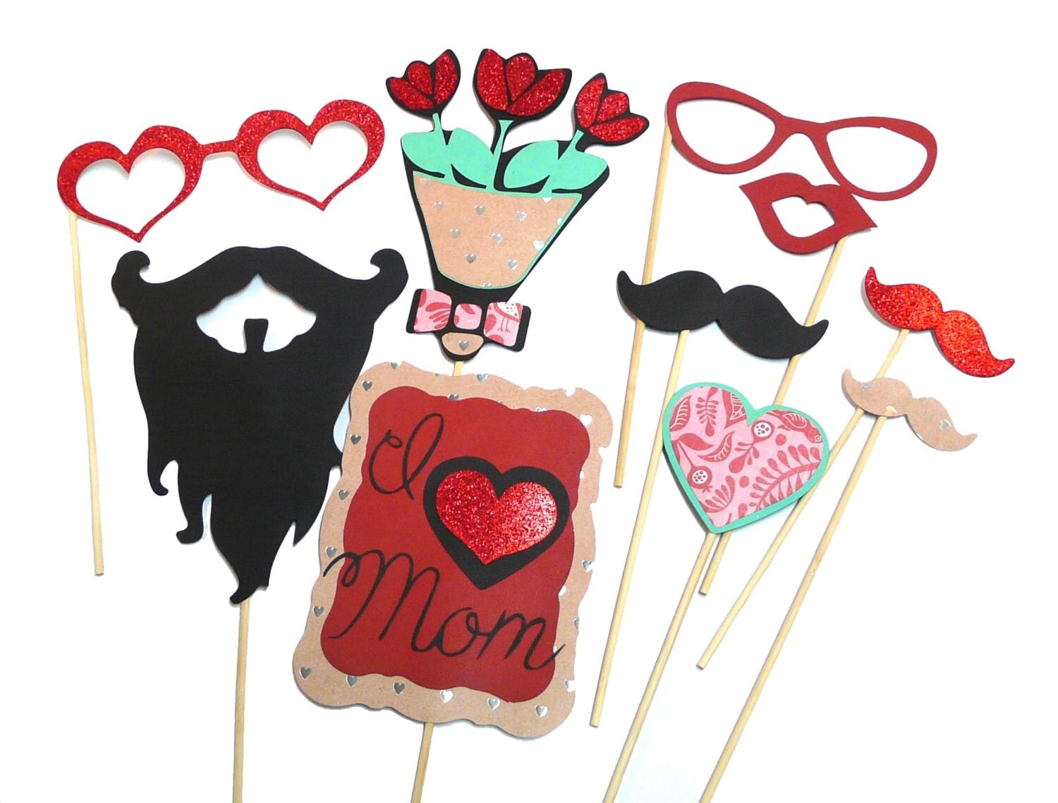 Photo Booth Props Set of 10 Mothers Day Themed Photo Booth