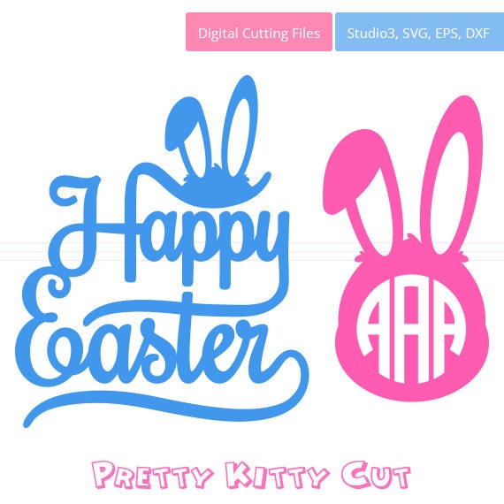 Download Happy Easter SVG Monogram Frames instant download cut file