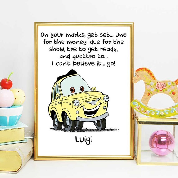 Cars Birthday Print Cars Luigi Decor Disney Cars Printable