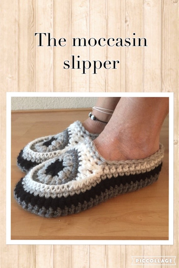 Crochet Pattern Moccasin Slipper English