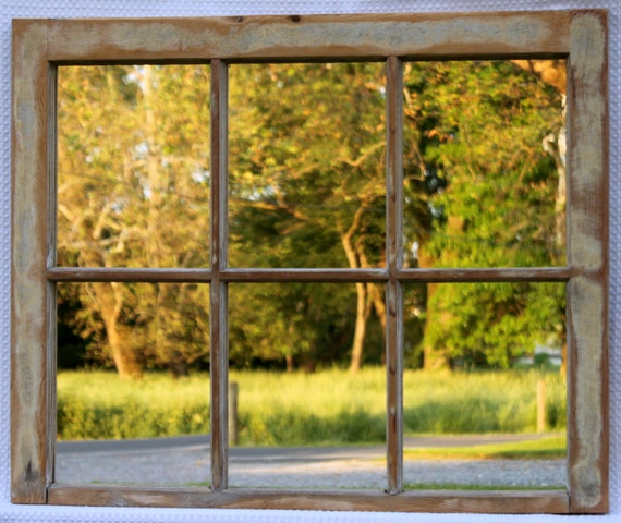 Old Window Mirror: Rustic Barn Window by WindowWorking on Etsy