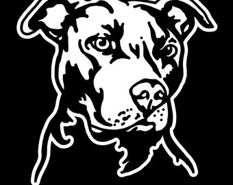 Pit bull decal | Etsy