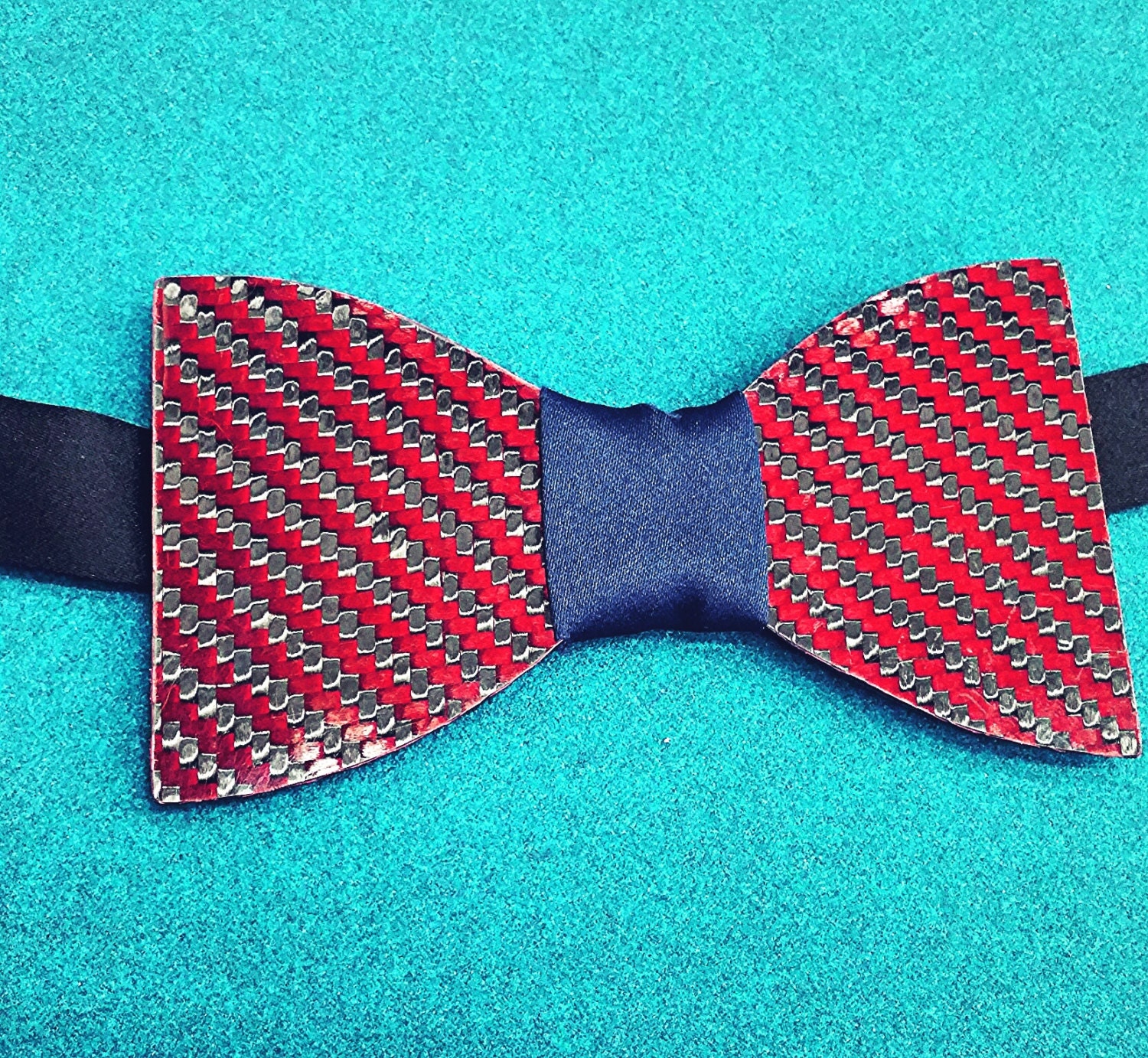 Red Carbon Fiber Bow Tie by on Etsy