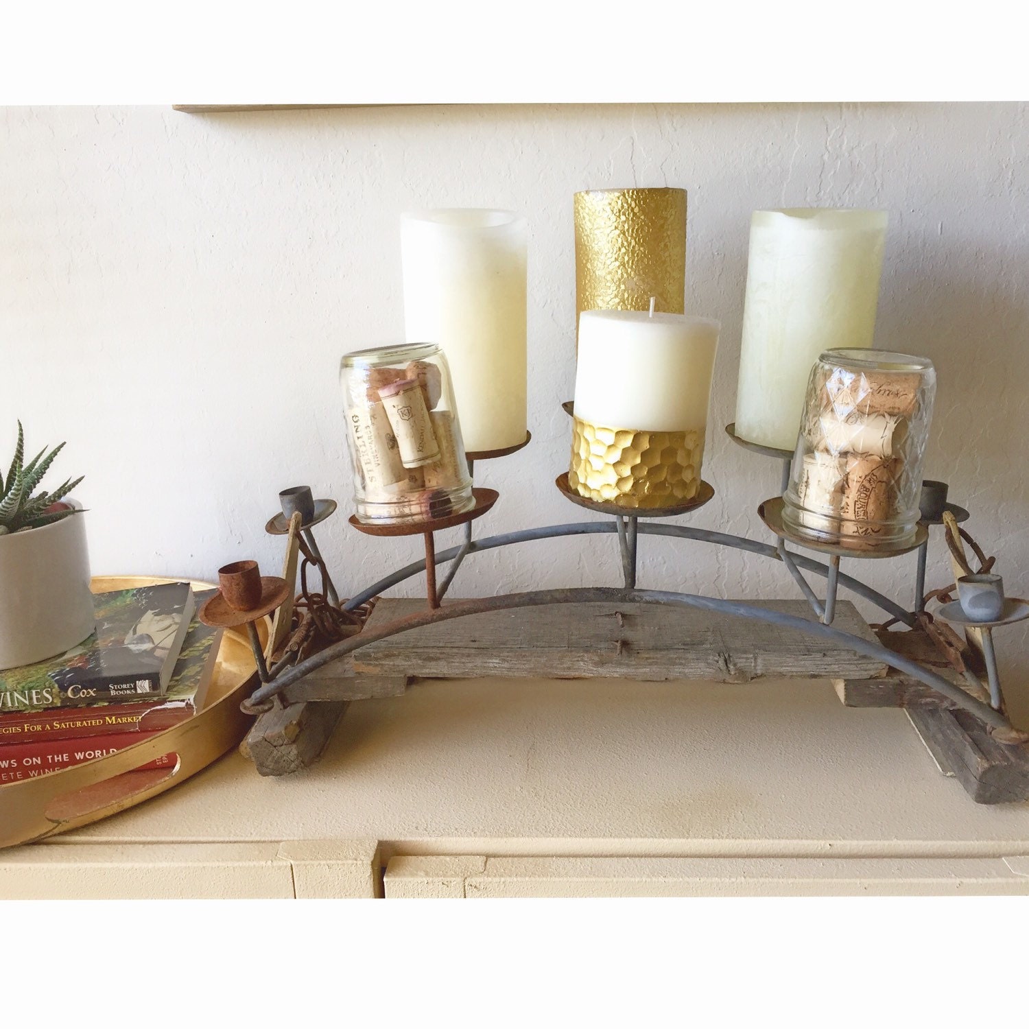 Rustic Chain Chandelier by SonomaRestoration on Etsy