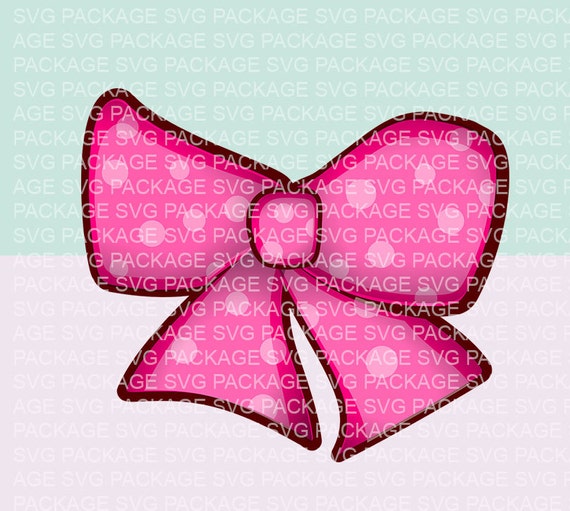 SVG Cutting File Pink Bow Svg Pink Bow Clipart Ribbon