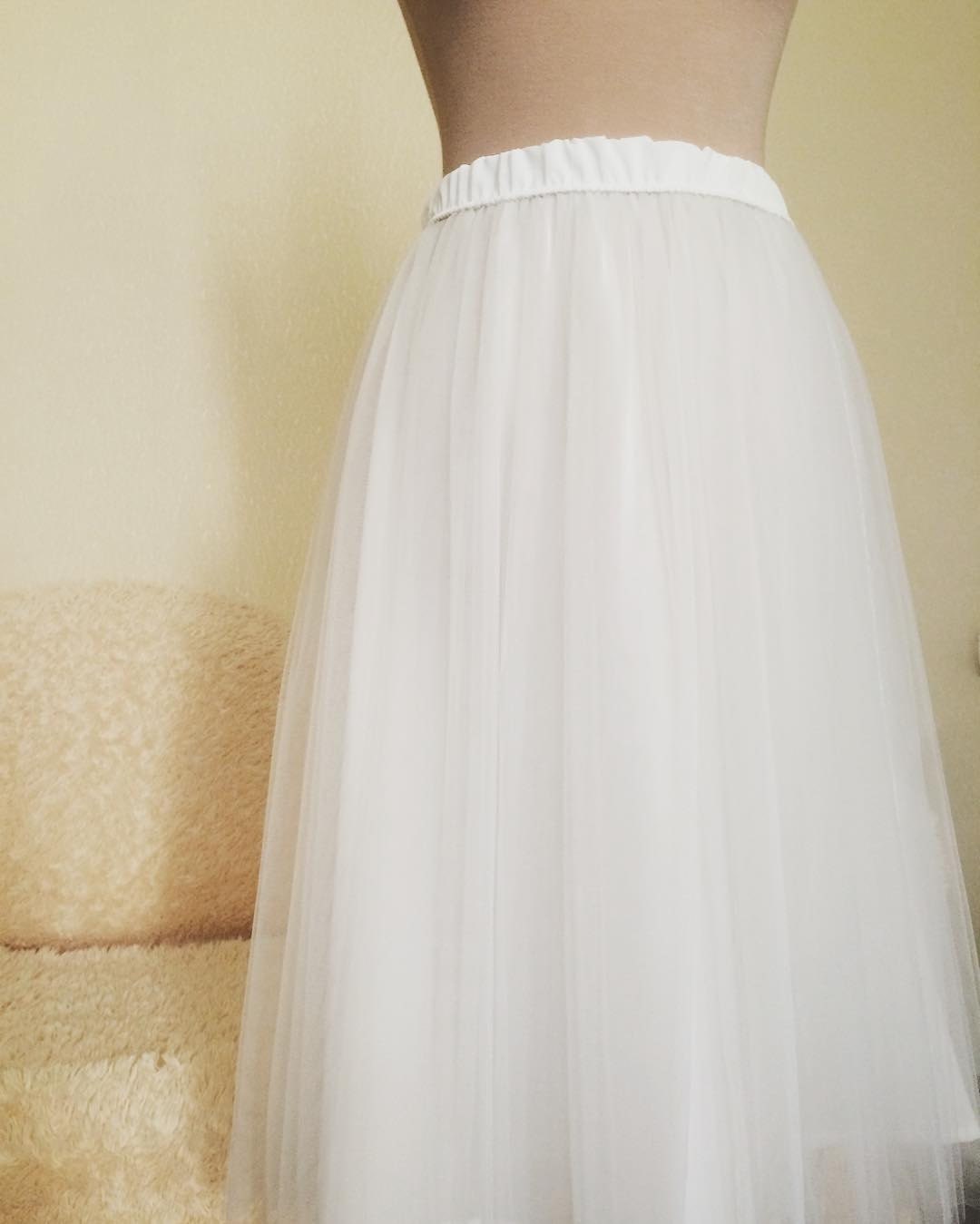 long white tulle skirt plus size