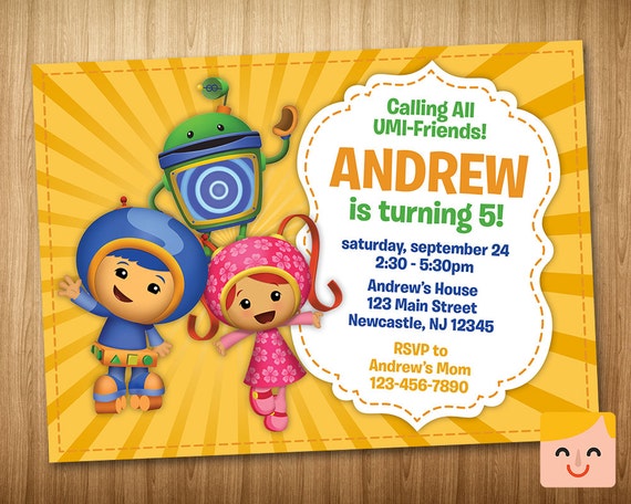 Team Umizoomi Invitation Team Umizoomi Birthday by MrHappyInvites