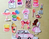 items similar to girly stickers on etsy