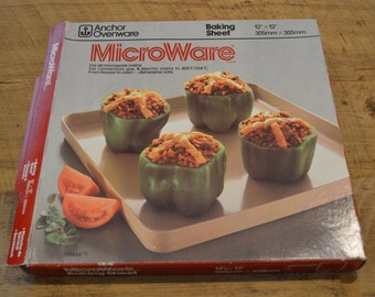 Microware Baking Sheet, Anchor Hocking, Microwave Cooking, Baking Sheet, Oven Safe, Dishwasher Safe, 12 by 12 baking sheet