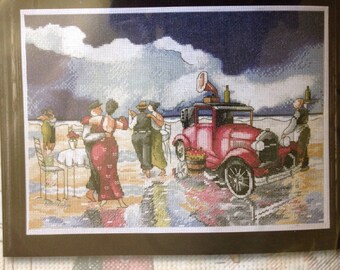 Beach Waltz counted cross stitch kit sealed