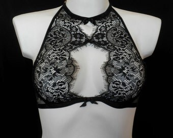halter bra, halterneck bra, halter top bra, lace halter bra, lace halter top, sexy black bra, sexy lace bra, black lace bra, lace bra top