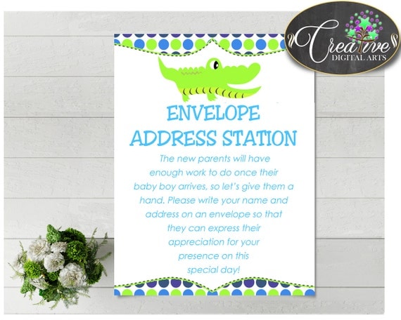 ENVELOPE ADDRESSING STATION baby shower by CreativeDigitaIArts