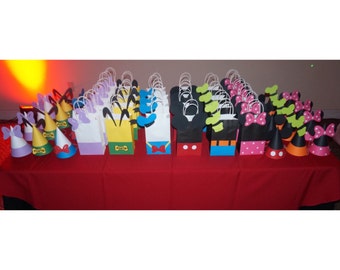 Mickey Mouse Clubhouse Birthday Party Hats or Gift Bags | Mickey Party Bags | Mickey Favor Bags | Mickey Birthday Party | Mickey Gift Bags