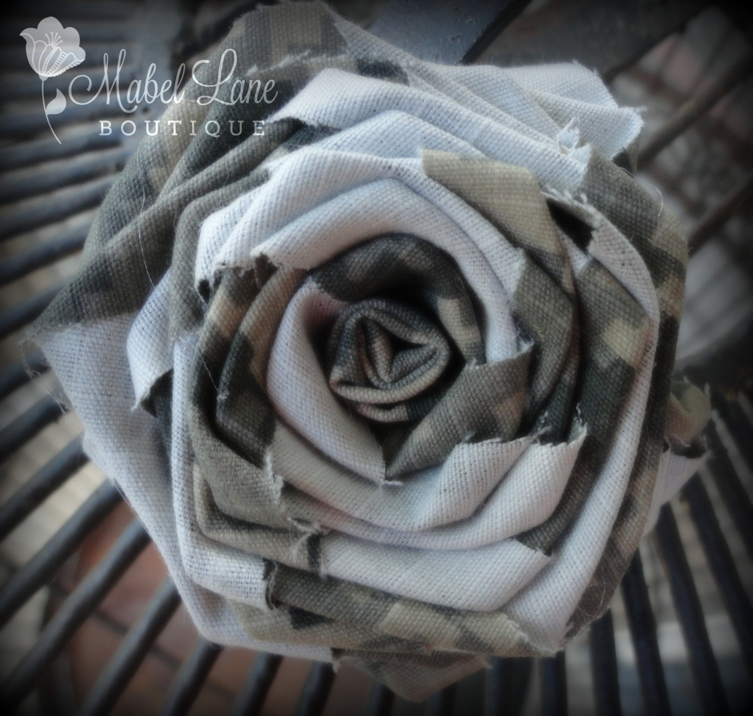 Military Fabric Rose Army Rose Army Fabric Flower Military