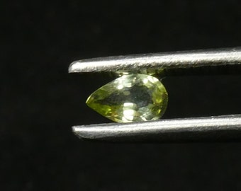 Video! 5, 9 x 3, 9mm natural Tourmaline Green Apple size PEAR Brazil 0, 33ct quality VS (#PB686)