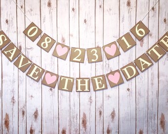 SAVE THE DATE banner, save the date sign, engagement banner, engaged banner, save the date photo prop, save the date photo banner