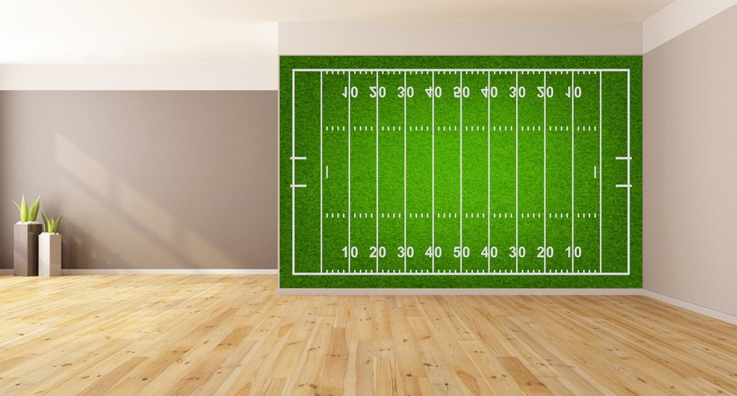 Football Field Aerial View Huge Custom Wallpaper Peel and