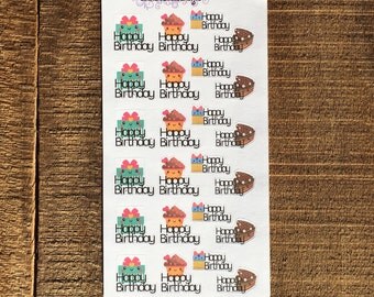 Happy Birthday Planner Sticker