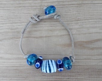 Bronze age of glass beads bracelet / bronze age glass beads