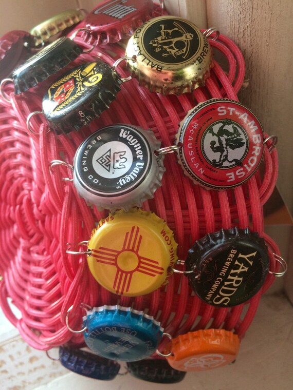 Items similar to Beer Bottle Cap Basket on Etsy