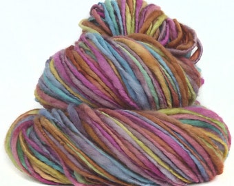 Handspun Yarn handdyed superfine merino wool
