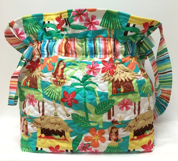 Beach Bag Big Summer Fun Bag Hawaiian Style by CarleneWestberg