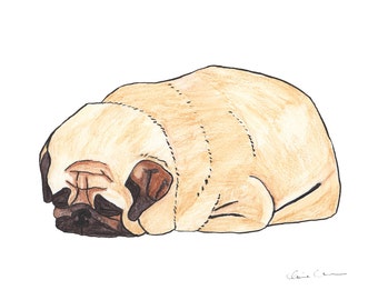 room tumblr drawings drawing Etsy Pug