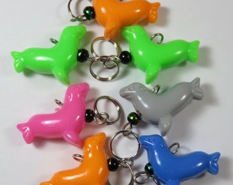 Hand Made Stitch Markers -- Tacky Plastic Seals