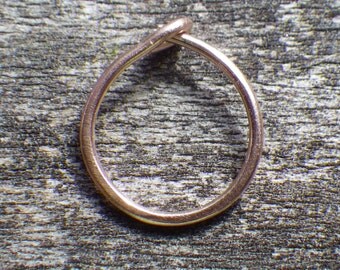 14k rose gold nose ring