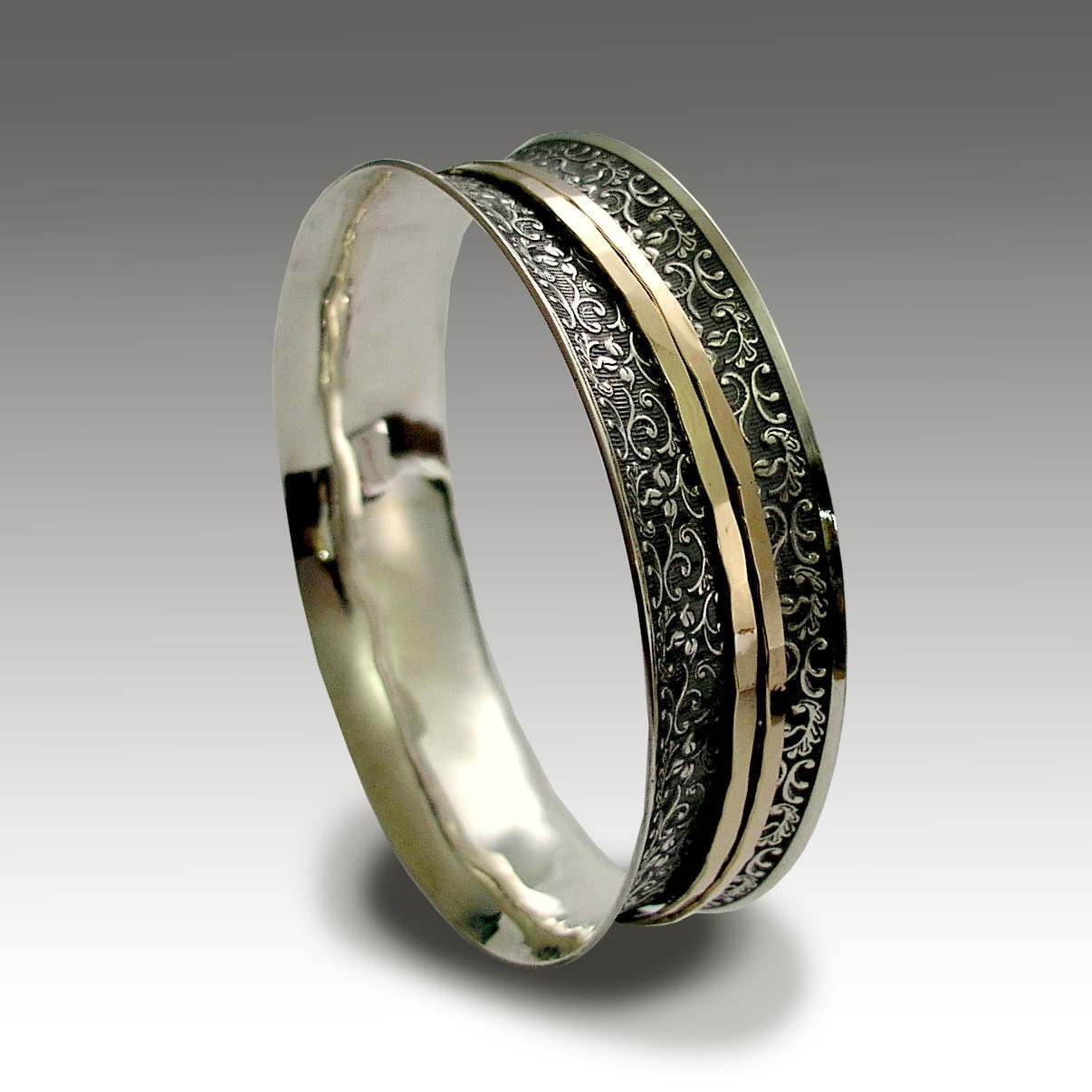 Sterling Silver Earrings Gold Spinner Earrings by artisanlook