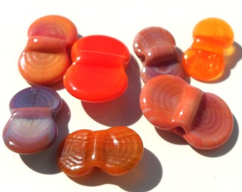 Wing Dings Mix Number 6- handmade lampwork glass winged beads