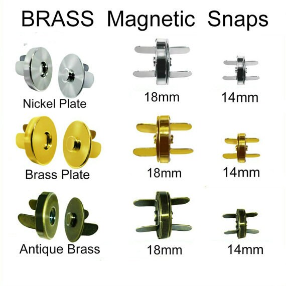10 SETS Brass SNAPS with Washers You choose Size
