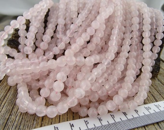 6mm rose quartz heart beads