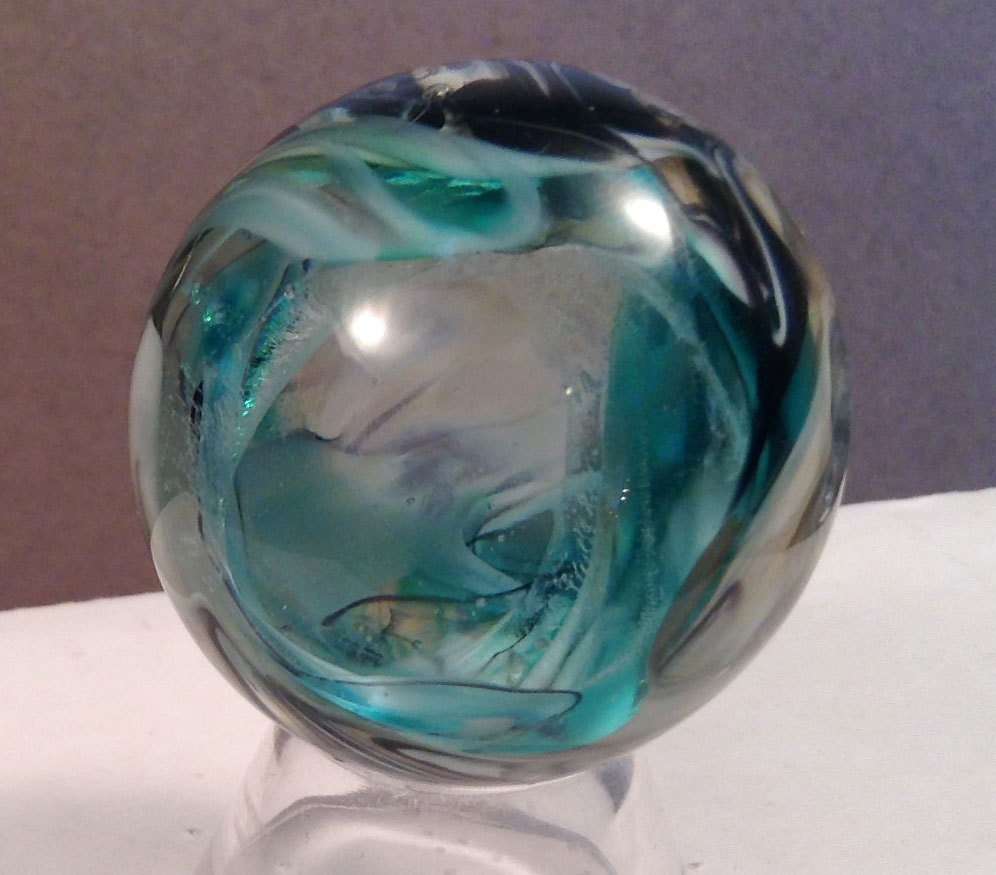 Hand Blown Glass Marble 1.52 made using Italian Soft