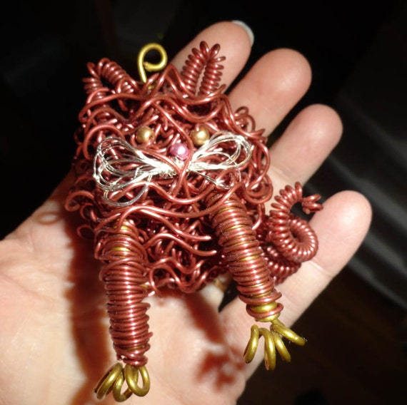Wire Animals...Stephanie A Copper Wire by rebeccascreations