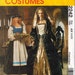 Renaissance Costume Gown Patterns McCalls 2242 Sizes 4-6-8 OOP Maiden Barronness