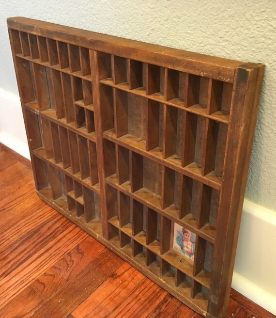 Divided Shadow Box Printer's Tray Large Sized Crafting