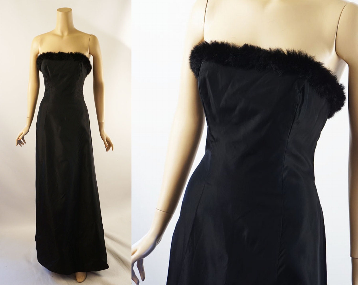black fur gown