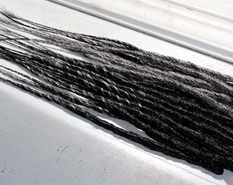 Custom Black and Silver SE or DE Synthetic Dreads - Dreadlock Accent Kit Choose Your Quantity!