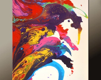 Abstract Canvas Art Painting 18x24 Canvas Contemporary Art Original Paintings by Destiny Womack - dWo - Beginning to Dream