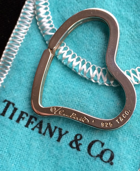 Tiffany Heart Bracelet >> Tiffany Keychain Elsa Peretti sterling silver key chain Tiffany Heart Bracelet >> Tiffany Keychain Elsa Peretti sterling silver key chain