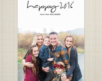 Photo New Year's Card, printable - cheers.