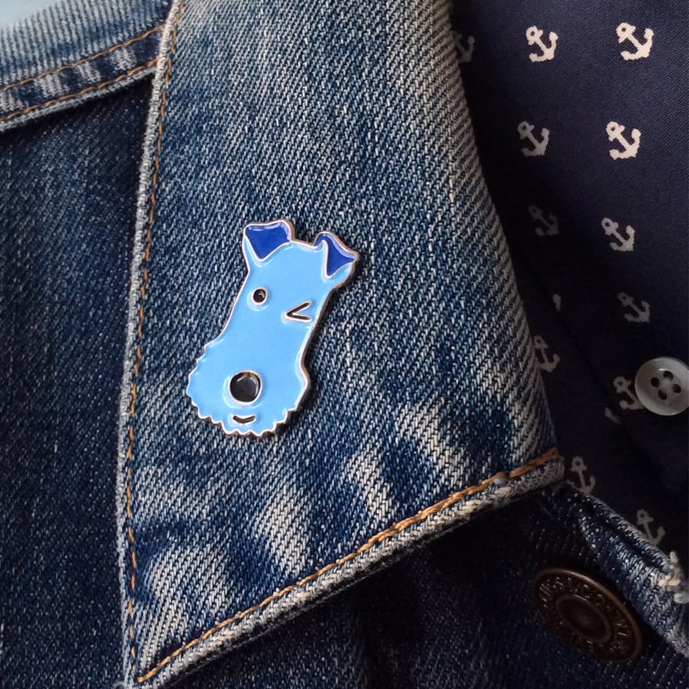 Dog Enamel Lapel Pin Enamel Pin Dog brooch Dog Pin by ForeverFoxed