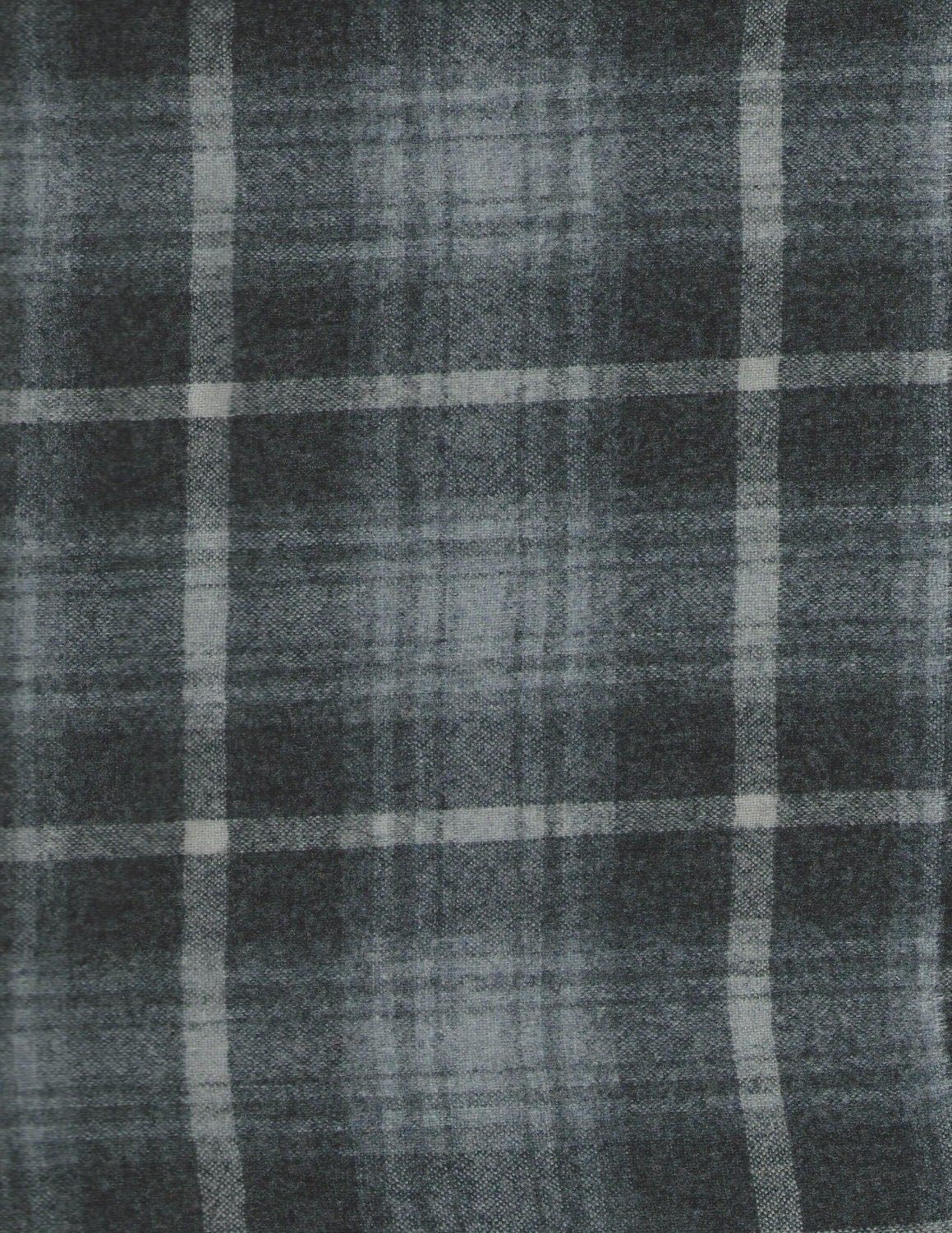 PENDLETON Grey Plaid Wool Flannel Fabric  58 wide 1