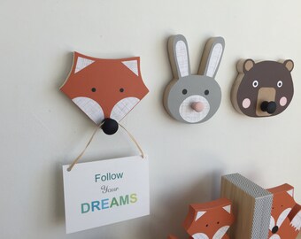 Kids Bedroom Hooks animal wall hooks | etsy Kids Bedroom Hooks animal wall hooks | etsy