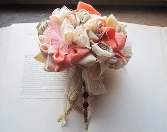 Vintage Fabric Flowers * Alternative Bouquets * Bridal Pommery