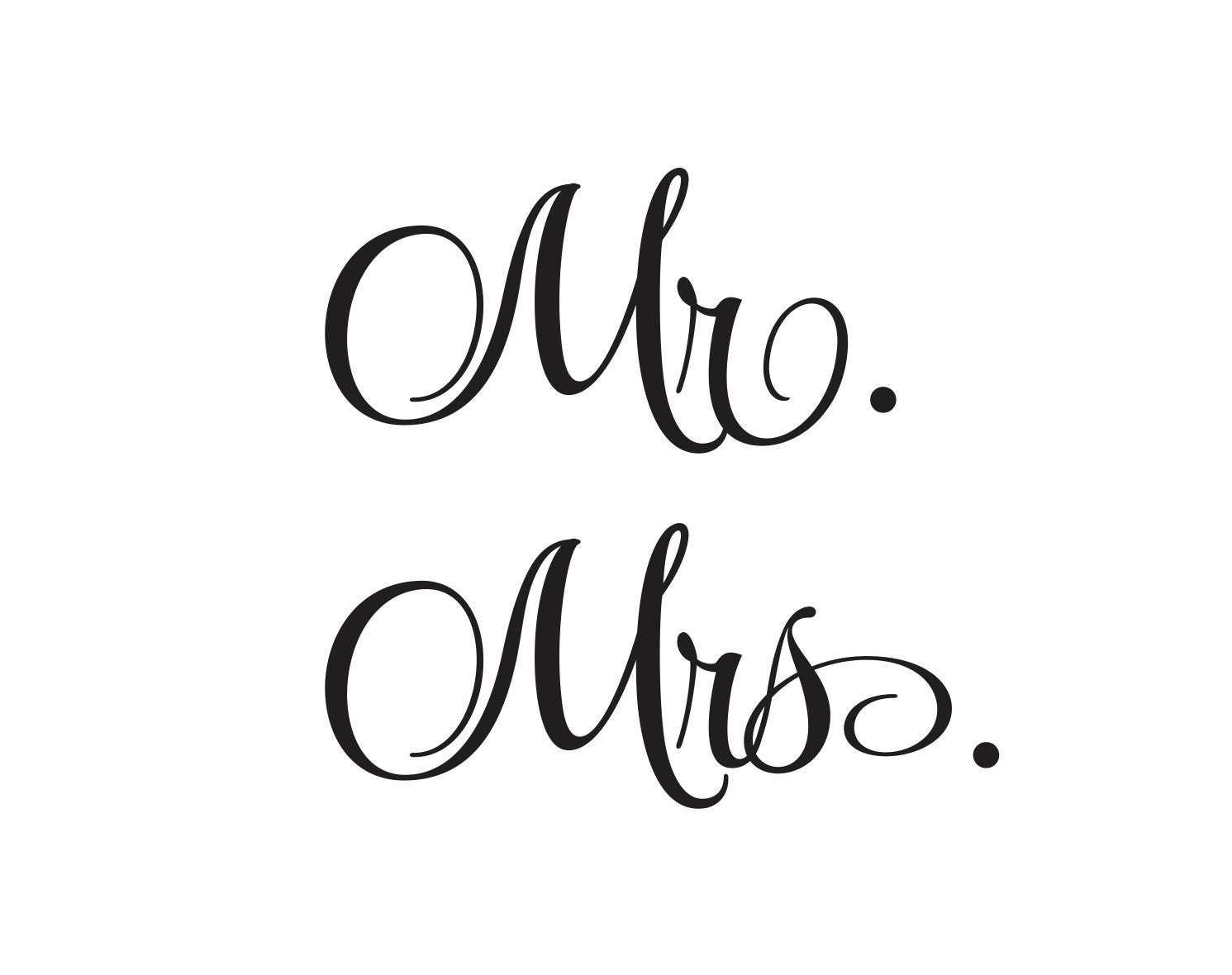 Mr and Mrs decals for wedding decorations vinyl lettering