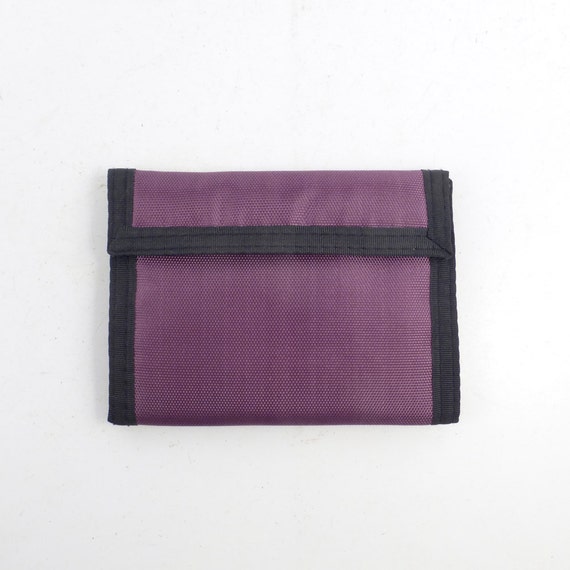 Velcro Wallet Vintage 1980s Purple and Black