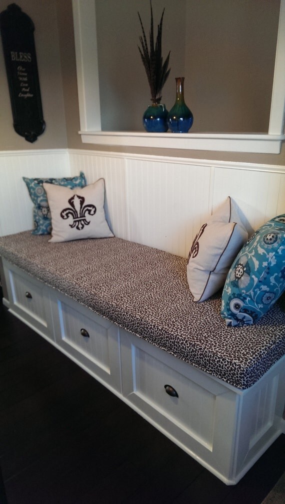 Custom Bench Cushion with Piping