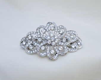 Rhinestone Barrette / Rhinestone Hair Clip / Bridal Hair Clip / Special Occasion Hair Clip/ Vintage Inspired Hair Clip / Prom